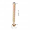 Uxcell M8x65mm Furniture Screw Hex Socket Machine Screws Zinc Plated Fasteners Bolts Half Thread Carbon Steel 10pcs