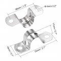 Uxcell U Shaped Conduit Clamp Saddle Strap Tube Pipe Clip Stainless Steel M16 10pcs