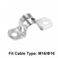 Uxcell U Shaped Conduit Clamp Saddle Strap Tube Pipe Clip Stainless Steel M16 10pcs