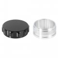 X Autohaux 2 Id Aluminium Alloy Universal Car Weld On Filler Neck Cap Oil Fuel Tank Silver Tone Black