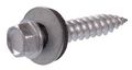Self Piercing Sheeter Screws 1 In No 10 Zinc Flat Head Slotted Drive Fully Threaded 47701 