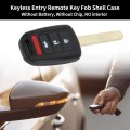 Key Shell Caseless Entry Remote Key Fob Replacement For Honda Accord 2013-2015 4 Buttons Mlbhlik6-1t