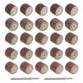 25pcs Flap Wheel Sanding Disc Set 80 120 240 320 600 Grit For Rotary Tools With 2 Long Handle Shank Mandrels 0 51x0 47x0 12in 