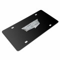 Ipick Image For Cadillac Crest 3d Chrome Metal Logo On Black Stainless Steel License Plate