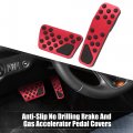X Autohaux 1 Set Anti Slip No Drilling Aluminum Alloy Brake And Gas Accelerator Pedal Covers Foot Pads For Dodge Challenger