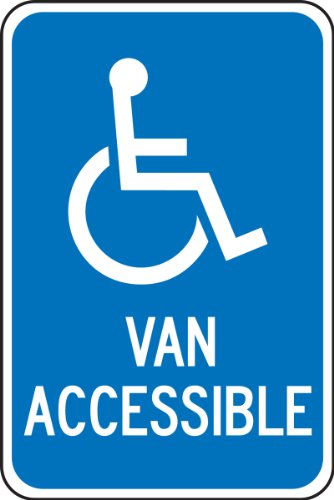 Accuform Signs Fra117ra Engineer-grade Reflective Aluminum Handicapped Parking Sign Federal Legend Van Accessible With Graphic