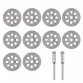 Uxcell 10pcs 22mm 8 Holes Diamond Coated Rotary Cut Off Grinding Wheel Discs W 1 Mandrel