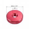 Uxcell Flat Knurled Nut M6 X 20mm 5mm Thumb Nuts Lock Adjusting Aluminum Alloy Red 5pcs