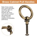 6pcs 1 18 Inch Brass Drawer Pulls And Knobs Cupboard Cabinet Rings Knob With Screws For Dresser Closet Bronze