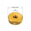 Uxcell Flat Knurled Nut M5 X 16mm 5mm Thumb Nuts Lock Adjusting Aluminum Alloy Golden 5pcs