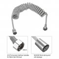 Uxcell Spring Flexible Shower Hose 3meter 118inch Telescopic With 304 Stainless Steel Interface Nut For Toilet Faucet Grey