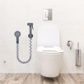 Uxcell Spring Flexible Shower Hose 3meter 118inch Telescopic With 304 Stainless Steel Interface Nut For Toilet Faucet Grey