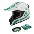 Tcmt Dot Youth Kids Motocross Offroad Street Helmet Full Face Motorcycle Atv Dirt Bike Gloves Goggles 