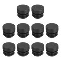 10pcs Round Plastic Hole Plug 0 75 Dia Rubber End Caps Pipe Tube Inserts Blanking For Chair Legs Metal Post Furniture Black 
