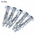 Uxcell M4x38mm Hollow Drive Wall Bolt Screws Zinc Plated Steel For Drywall Plaster And Tile 10pcs