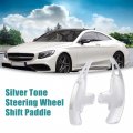 Acropix Front Steering Wheel Shift Paddle Cover Fit For Mercedes-benz C63 Amg Pack Of 2a Silver Tone