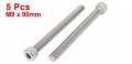 Uxcell M8 X 90mm 1 25mm Pitch Stainless Steel Hex Socket Head Cap Screws 5pcs