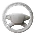 100pcs Universal Stretchy Plastic Waterproof Steering Wheel Cover Trim White For 14 96 To 16 53  