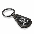 Ipick Image Compatible With Ram 3500 Logo Real Black Carbon Fiber Gunmetal Metal Teardrop Key Chain
