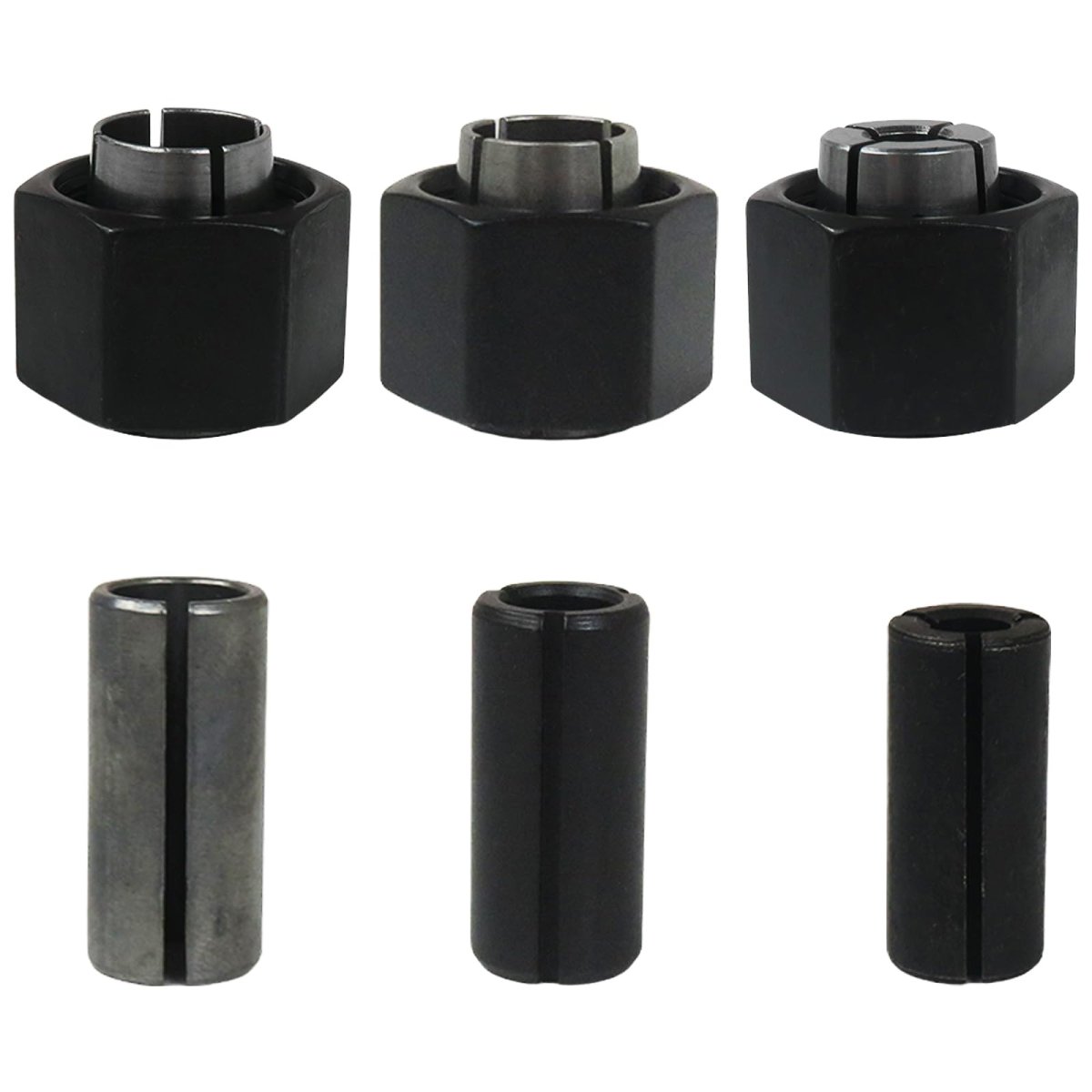 Collet Chuck Nut Set For Gof1200a Go200 Gof1300ce Gof2000ce Gof1400ce Gof1600ce And Dewalt Dw618 Dw618d M Dw618p Routers 1 2 In