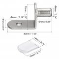Uxcell Shelf Support Pegs 40pcs 6mm 1 4 L-shaped Bracket Pin With Rubber Sleeve For Furniture Shelves Supplies Silver Tone