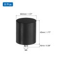 8pcs Thread Adjustable Levelling Feet 1 57 X 77 Rubber Furniture With M8 10mm Studs For Table Chair Floor Protector Black