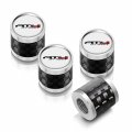 Ipick Image For Gmc At4 Logo In White On Real Carbon Fiber Barrel Silver Aluminum Tire Valve Stem Caps