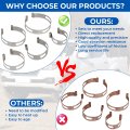 Exhaust Pipe Tacking Band Set For Tig Welding Fabrication 5 Piece Stainless Steel Clamp On Bands 2 In 3 And 4 Sizes