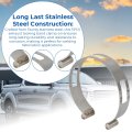 Exhaust Pipe Tacking Band Set For Tig Welding Fabrication 5 Piece Stainless Steel Clamp On Bands 2 In 3 And 4 Sizes