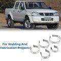 Exhaust Pipe Tacking Band Set For Tig Welding Fabrication 5 Piece Stainless Steel Clamp On Bands 2 In 3 And 4 Sizes