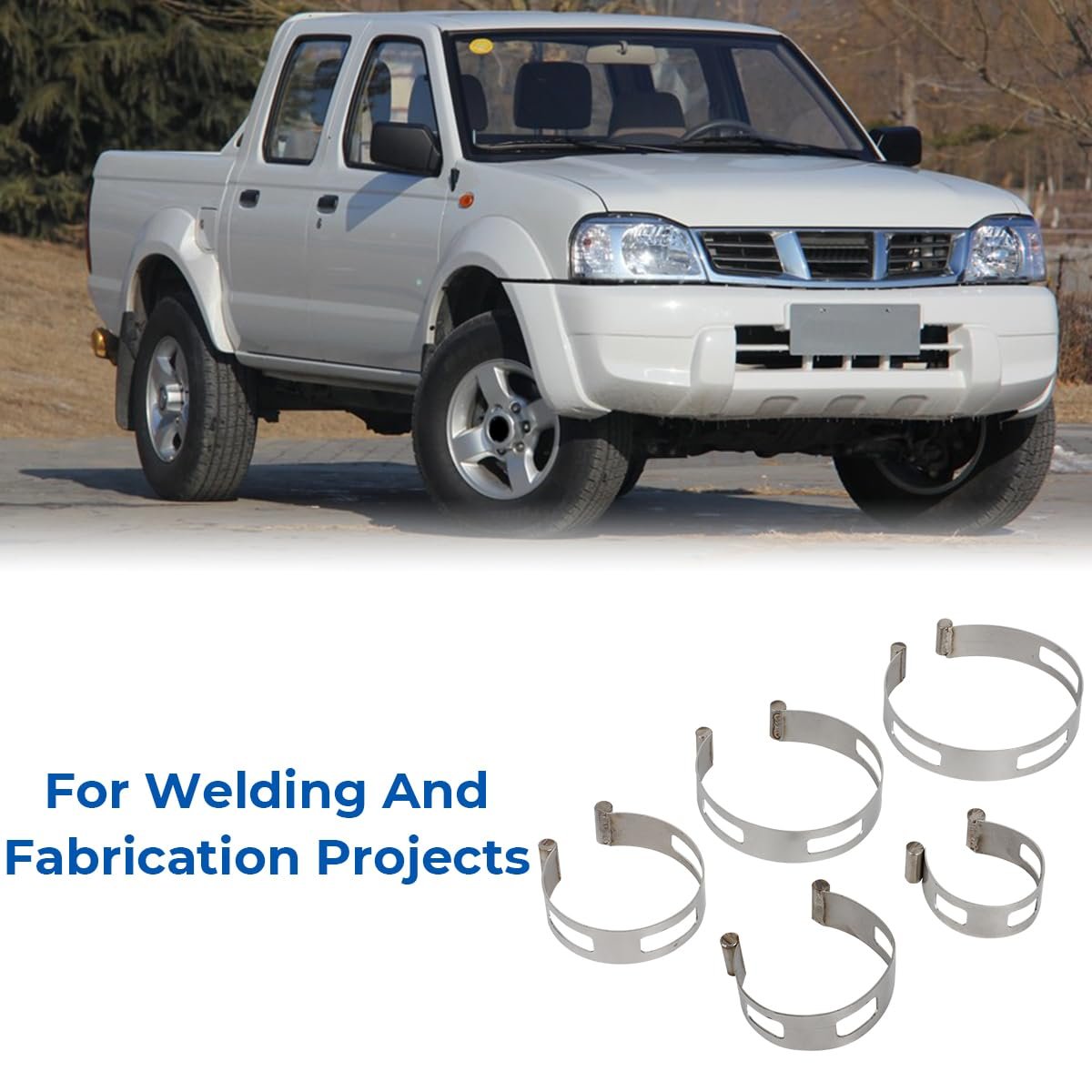 Exhaust Pipe Tacking Band Set For Tig Welding Fabrication 5 Piece Stainless Steel Clamp On Bands 2 In 3 And 4 Sizes