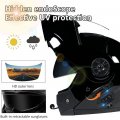 Bluetooth Modular Motorcycle Helmet Dot Ece Approved Full Face Flip Up Anti-fog Double Visor Built-in Dual Speaker With