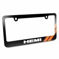 Ipick Image Made For Hemi Orange Racing Stripe Black Metal License Plate Frame Dodge Jeep Ram
