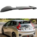 Rear Roof Window Spoiler Wing With 3rd Brake Light For Honda Fit 2014 To 2019 Matte Black Abs Aerodynamic Racing Adjustable 