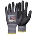 Kaygo Safety Work Gloves Microfoam Nitrile Coated-60 Pairs Kg18nb Seamless Knit Nylon Glove With Black Micro-foam Grip Ideal 