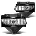 Fl-ztl-115-ch Fog Light Driver And Passenger Side For 1999 To 2004 Ford Mustang Gt Clear Polycarbonate Lens Halogen Assemblies 