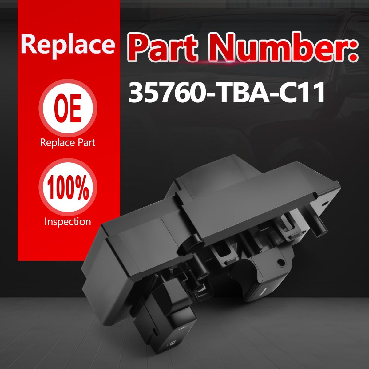 Front Right Power Window Switch For 2016 2022 Honda Civic And 2019 Insight Passenger Side Door Replaces 35760 Tba C11 Model Jsy