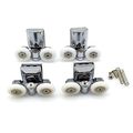 Yuanqian 25mm Showerroom Slided Door Bottom Pulley Wheel Zinc Alloy Shower Roller 4pcs