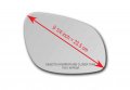 New Replacement Mirror Glass With Full Size Adhesive For 2002-2006 Porsche Cayenne Non Auto-dim Passenger Side View Right Rh