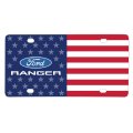 Ford Ranger Logo Usa Flag Graphic Special Aluminum Metal License Plate Official Licensed