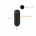 Uxcell Ball Point Set Screws 20pcs M6 X 16mm High Carbon Steel Metric Spring Hex Socket Grub Screw