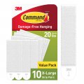 Command 20 Lb Xl Heavyweight Picture Hanging Strips Damage Free Hangers Heavy Duty Wall For Living Spaces 10 White Adhesive