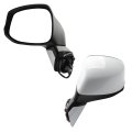 Dasbecan Left Driver Side White Door Mirror For 2012 2013 2014 2015 Honda Civic Power Glass Manual Folding Replace Ho1320261 