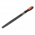 Uxcell 2pcs Double Cut Grade High Carbon Hardened Steel Half Round File With Rubber Hand Grip Handle 10-inch