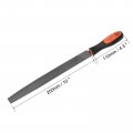 Uxcell 2pcs Double Cut Grade High Carbon Hardened Steel Half Round File With Rubber Hand Grip Handle 10-inch