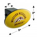 Western Michigan University Broncos Oval Tow Trailer Hitch Cover Plug Insert