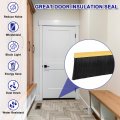 Uxcell Door Brush Bottom Sweep H-shape Aluminum Alloy Base With 4 7-inch Pp For Home Industrial 35-inch L Golden