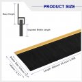 Uxcell Door Brush Bottom Sweep H-shape Aluminum Alloy Base With 4 7-inch Pp For Home Industrial 35-inch L Golden
