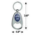 Graphics More Monmouth University Official Hawks Keychain Chrome Metal Spinning Oval Bottle Opener