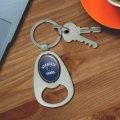 Graphics More Monmouth University Official Hawks Keychain Chrome Metal Spinning Oval Bottle Opener